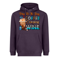 Plum Plan For The Day Coffee Camping Wine Frappe Coffee Heavyweight Hoodie - FaDigitalArtStudio
