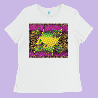 Mardi Gras  Leopard Pink Glitter Ladies Tee Designed By Barkaloodesign
