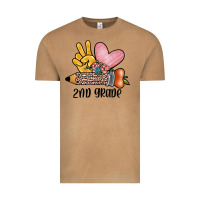 Peace Love 2nd Grade Vintage Tee | Teevron