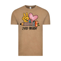 Vintage Coffee peace love 2nd grade Vintage Tee - JahusDesignShop