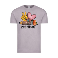 Vintage Zinc peace love 2nd grade Vintage Tee - JahusDesignShop