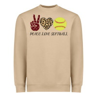 Mushroom Peace Love Softball Heavyweight Sweatshirt - Bettercallsaul