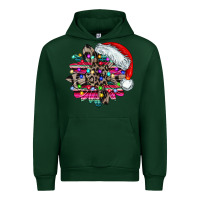 Forest Green serape and leopard christmas Urban Hoodie - CowhideDigitalArt