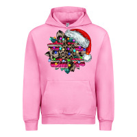 Fuchsia Pink serape and leopard christmas Urban Hoodie - CowhideDigitalArt