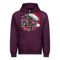 Mauve Wine serape and leopard christmas Urban Hoodie - CowhideDigitalArt