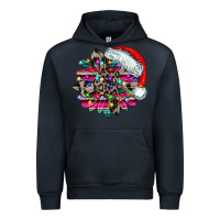Navy serape and leopard christmas Urban Hoodie - CowhideDigitalArt