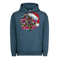 Pigment Midnight Navy serape and leopard christmas Urban Hoodie - CowhideDigitalArt