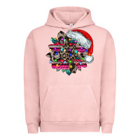 Pigment Salmon serape and leopard christmas Urban Hoodie - CowhideDigitalArt