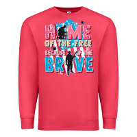 Cardinal Home of the free because of the brave Premium Sweatshirt - FaDigitalArtStudio