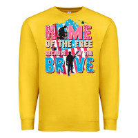 Lemon Home of the free because of the brave Premium Sweatshirt - FaDigitalArtStudio