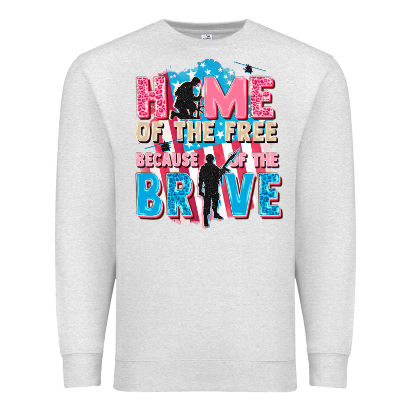 Home Of The Free Because Of The Brave Premium Sweatshirt by FaDigitalArtStudio | Teevron