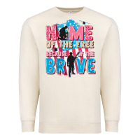 Sandshell Home of the free because of the brave Premium Sweatshirt - FaDigitalArtStudio