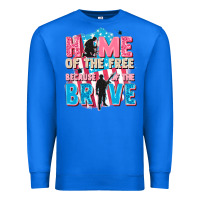 True Royal Home of the free because of the brave Premium Sweatshirt - FaDigitalArtStudio