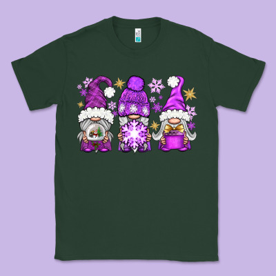 Purple Winter Gnomies Classic Tee Designed By Bundleandbundleshop