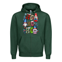 Sports Green ho ho ho gnomes Zipper Hoodie - CowGirlArtShop