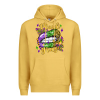 Antique Gold mardi gras with  lip olivia Premium Hoodie - OliviaCreatesArt