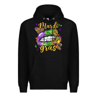 Black mardi gras with  lip olivia Premium Hoodie - OliviaCreatesArt