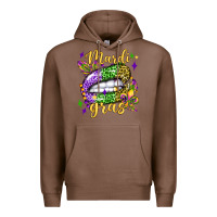 Chestnut mardi gras with  lip olivia Premium Hoodie - OliviaCreatesArt
