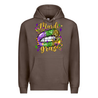 Coffee mardi gras with  lip olivia Premium Hoodie - OliviaCreatesArt