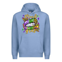 Colony Blue mardi gras with  lip olivia Premium Hoodie - OliviaCreatesArt