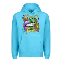 Ocean Blue mardi gras with  lip olivia Premium Hoodie - OliviaCreatesArt