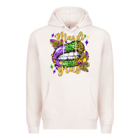 Pale Pink mardi gras with  lip olivia Premium Hoodie - OliviaCreatesArt