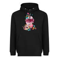 Black Mexican Day Of The Dead Skulls Coffee Cup Heavyweight Hoodie - FaDigitalArtStudio