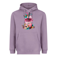 Lavender Mexican Day Of The Dead Skulls Coffee Cup Heavyweight Hoodie - FaDigitalArtStudio