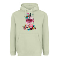 Matcha Mexican Day Of The Dead Skulls Coffee Cup Heavyweight Hoodie - FaDigitalArtStudio