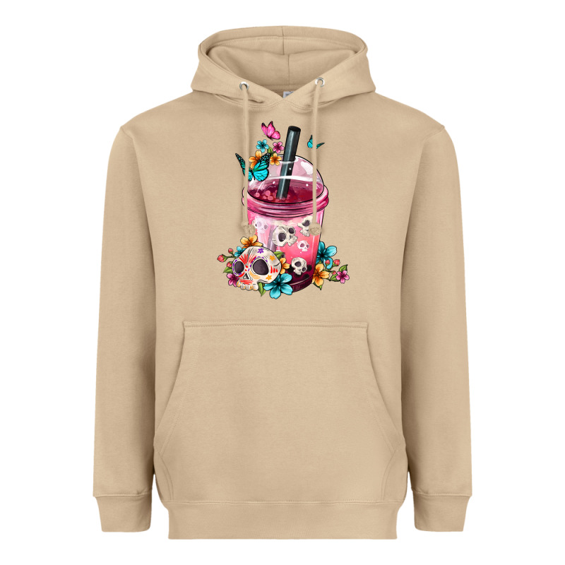Mexican Day Of The Dead Skulls Coffee Cup Heavyweight Hoodie by FaDigitalArtStudio | Teevron