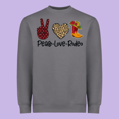 Peace Love Rodeo Heavyweight Sweatshirt Designed By Bettercallsaul
