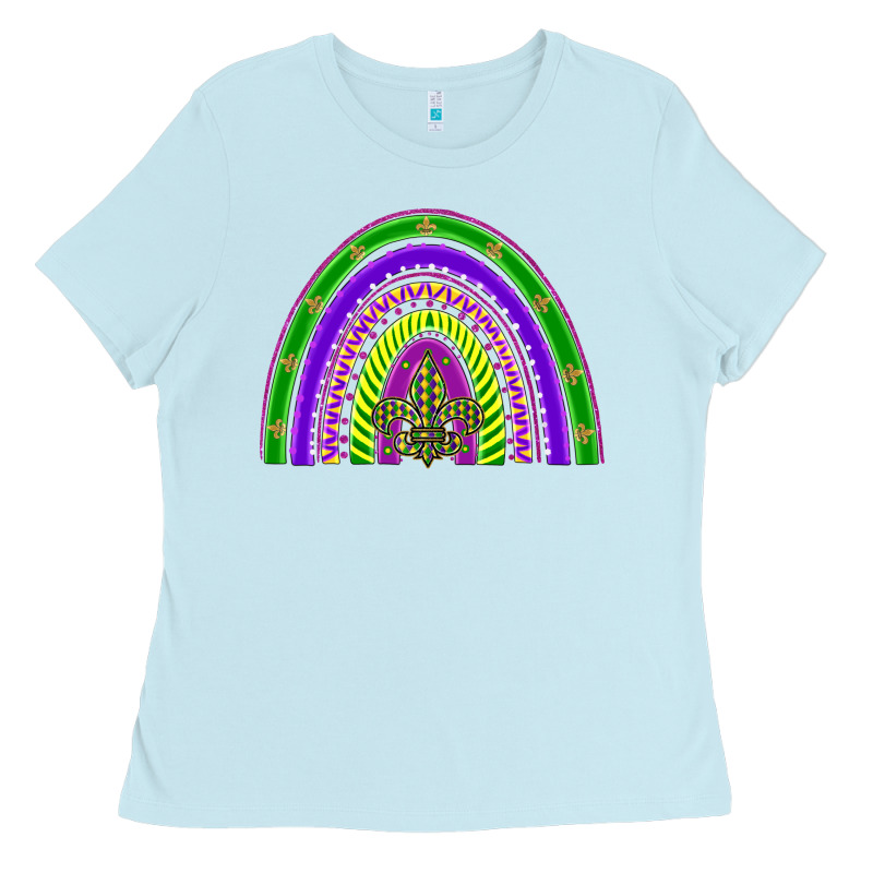 Mardi Gras Rainbow Ladies Tee by BarkalooDesign | Teevron