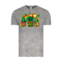 Cloud Rock st. patricks  gnomies with rainbow Vintage Tee - BundleAndBundleShop