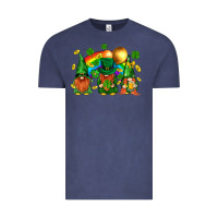 Vintage Denim st. patricks  gnomies with rainbow Vintage Tee - BundleAndBundleShop