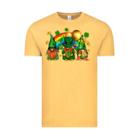Vintage Mustard st. patricks  gnomies with rainbow Vintage Tee - BundleAndBundleShop