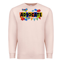 Pale Pink Advocate Autism Premium Sweatshirt - FaDigitalArtStudio