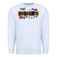 White Advocate Autism Premium Sweatshirt - FaDigitalArtStudio