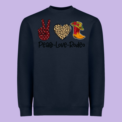 Peace Love Rodeo Heavyweight Sweatshirt Designed By Bettercallsaul
