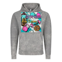 Cloud Rock gym hair don't care clasp and water bottle with glitter seamless patte Vintage Hoodie - BundleAndBundleShop