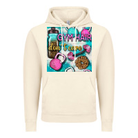 Vintage Artic gym hair don't care clasp and water bottle with glitter seamless patte Vintage Hoodie - BundleAndBundleShop