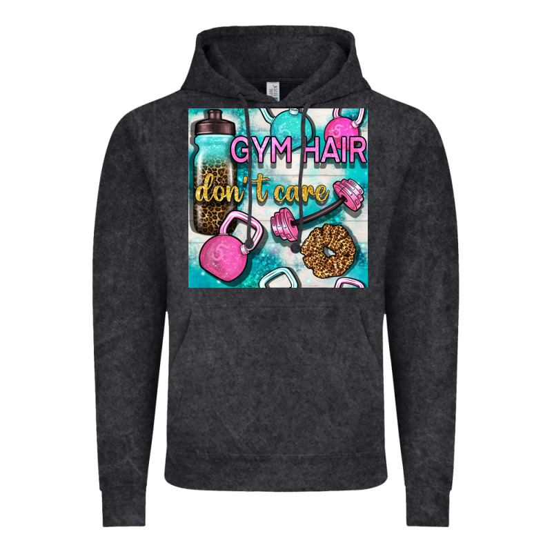 Gym Hair Don't Care Clasp And Water Bottle With Glitter Seamless Patte Vintage Hoodie by BundleAndBundleShop | Teevron
