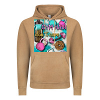 Vintage Camel gym hair don't care clasp and water bottle with glitter seamless patte Vintage Hoodie - BundleAndBundleShop