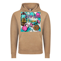 Vintage Coffee gym hair don't care clasp and water bottle with glitter seamless patte Vintage Hoodie - BundleAndBundleShop