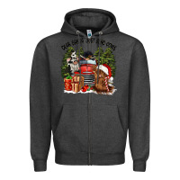 Charcoal Heather dear santa just send cows Zipper Hoodie - CowGirlArtShop