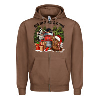 Chestnut dear santa just send cows Zipper Hoodie - CowGirlArtShop