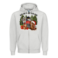 Dove Grey dear santa just send cows Zipper Hoodie - CowGirlArtShop