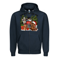 Navy dear santa just send cows Zipper Hoodie - CowGirlArtShop