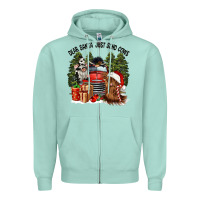 Seafoam dear santa just send cows Zipper Hoodie - CowGirlArtShop