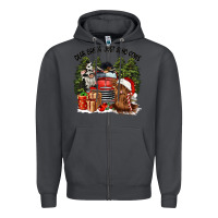 Smoke dear santa just send cows Zipper Hoodie - CowGirlArtShop