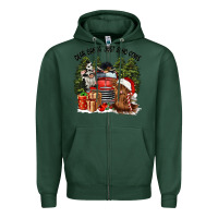 Sports Green dear santa just send cows Zipper Hoodie - CowGirlArtShop